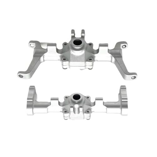 MGHGFYTAS RC Achse Set Kompatibel Mit FMS Für Xiaoqi Für FCX24 1/24 Fernbedienungsauto-Ersatzteile, Metall-Upgrade, Modifiziertes CNC-Vorder- Und Hinterachsgehäuse(Silver) von MGHGFYTAS