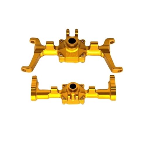 MGHGFYTAS RC Achse Set Kompatibel Mit FMS Für Xiaoqi Für FCX24 1/24 Fernbedienungsauto-Ersatzteile, Metall-Upgrade, Modifiziertes CNC-Vorder- Und Hinterachsgehäuse(Yellow) von MGHGFYTAS
