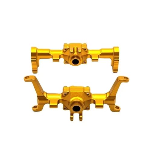 MGHGFYTAS RC Achse Set Kompatibel Mit FMS Für Xiaoqi Für FCX24 1/24 Fernbedienungsautoteile, Metall-Upgrade, Modifizierte CNC-Vorder- Und Hinterachsgehäuseteile(Yellow) von MGHGFYTAS