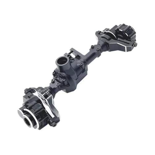 MGHGFYTAS RC Achse Set Kompatibel Mit HuangBo R1001 R1002 R1003 1/10 RC-Autoteilen, Metall-Upgrade, Vorder- Und Hinterachsgehäuse, Zubehör(Black,Front) von MGHGFYTAS