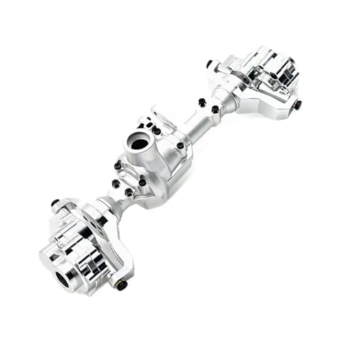 MGHGFYTAS RC Achse Set Kompatibel Mit HuangBo R1001 R1002 R1003 1/10 RC-Autoteilen, Metall-Upgrade, Vorder- Und Hinterachsgehäuse, Zubehör(Silver,Front) von MGHGFYTAS