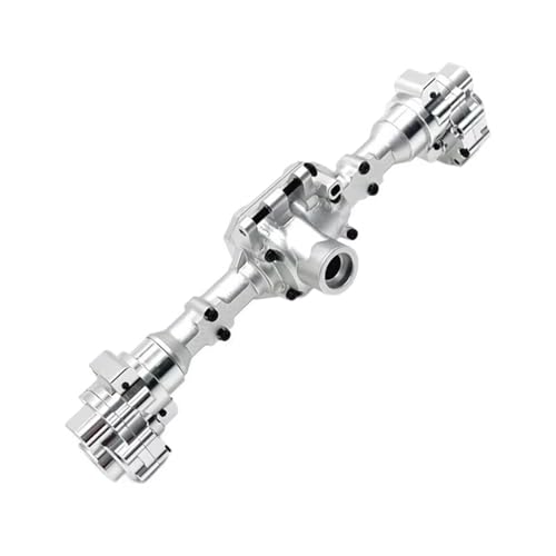 MGHGFYTAS RC Achse Set Kompatibel Mit HuangBo R1001 R1002 R1003 1/10 RC-Autoteilen, Metall-Upgrade, Vorder- Und Hinterachsgehäuse, Zubehör(Silver,Rear) von MGHGFYTAS