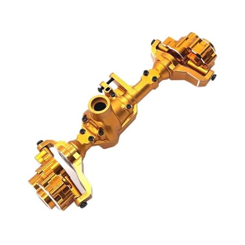 MGHGFYTAS RC Achse Set Kompatibel Mit HuangBo R1001 R1002 R1003 1/10 RC-Autoteilen, Metall-Upgrade, Vorder- Und Hinterachsgehäuse, Zubehör(Yellow,Front) von MGHGFYTAS