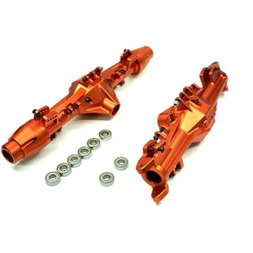 MGHGFYTAS RC Achse Set Kompatibel Mit LOSI Für LMT Für Monster Truck 1:8 RC-Auto CNC Aluminum7075 Vorder- Und Hinterachsgehäuse Upgrade-Zubehör(Orange) von MGHGFYTAS