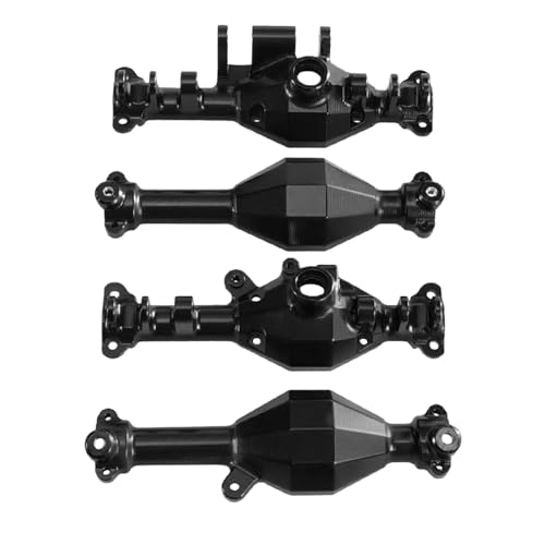 MGHGFYTAS RC Achse Set Kompatibel Mit MJX Für Hyper GO H12Y H12Y + Fernbedienung Auto Ersatzteile Metall Vorderachse Shell Und Hinterachse Gehäuse(Black,Front and Rear) von MGHGFYTAS