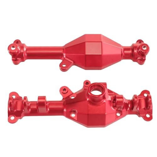 MGHGFYTAS RC Achse Set Kompatibel Mit MJX Für Hyper GO H12Y H12Y + Fernbedienung Auto Ersatzteile Metall Vorderachse Shell Und Hinterachse Gehäuse(Red,Front) von MGHGFYTAS