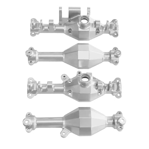 MGHGFYTAS RC Achse Set Kompatibel Mit MJX Für Hyper GO H12Y H12Y + Fernbedienung Auto Ersatzteile Metall Vorderachse Shell Und Hinterachse Gehäuse(Silver,Front and Rear) von MGHGFYTAS