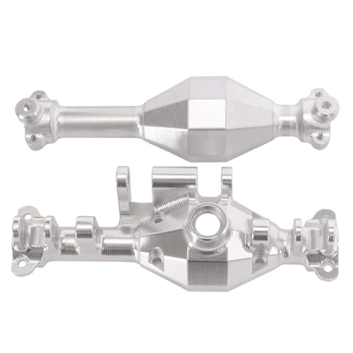 MGHGFYTAS RC Achse Set Kompatibel Mit MJX Für Hyper GO H12Y H12Y + Fernbedienung Auto Ersatzteile Metall Vorderachse Shell Und Hinterachse Gehäuse(Silver,Rear) von MGHGFYTAS