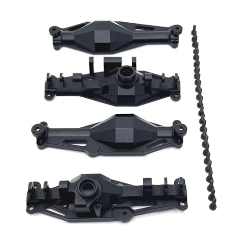 MGHGFYTAS RC Achse Set Kompatibel Mit MJX Für Hyper Go H12Y H12Y+ 1/12 RC Crawler Car Upgrade-Teile, Aluminiumlegierung, Vorder- Und Hinterachse, Gehäusezubehör(Black,Front and Rear) von MGHGFYTAS
