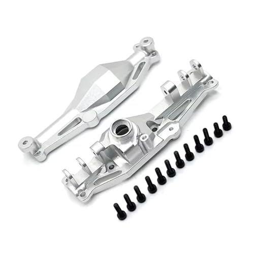 MGHGFYTAS RC Achse Set Kompatibel Mit MJX Für Hyper Go H12Y H12Y+ 1/12 RC Crawler Car Upgrade-Teile, Aluminiumlegierung, Vorder- Und Hinterachse, Gehäusezubehör(Silver,Rear) von MGHGFYTAS