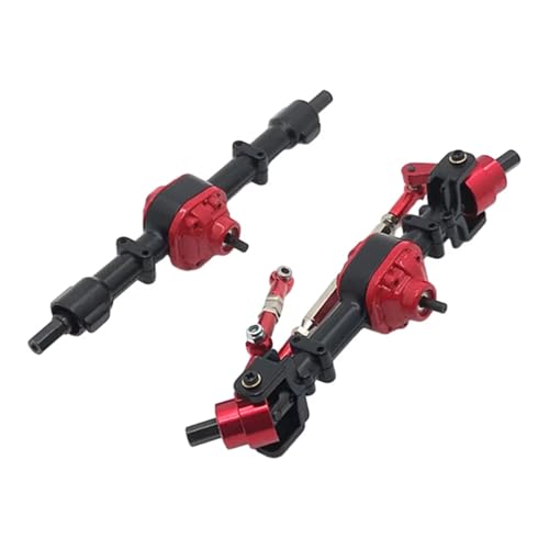 MGHGFYTAS RC Achse Set Kompatibel Mit MN D90 1/12 RC-Auto-Upgrades, Ersatzteile, Zubehör, Metall-Vorder- Und Hinterachsensatz(Black,Front and Rear) von MGHGFYTAS