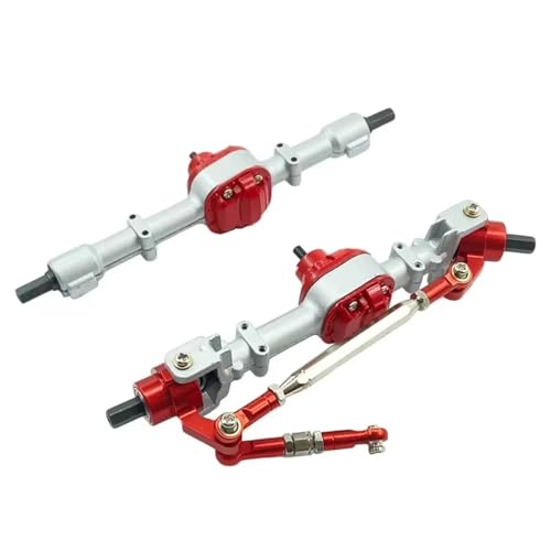 MGHGFYTAS RC Achse Set Kompatibel Mit MN D90 D91 99S FJ45 1/12 RC Truck RC Car Refit Upgrade Teile Metall Vorne Hinten Brücke Achse Set(Silver,Front and Rear) von MGHGFYTAS
