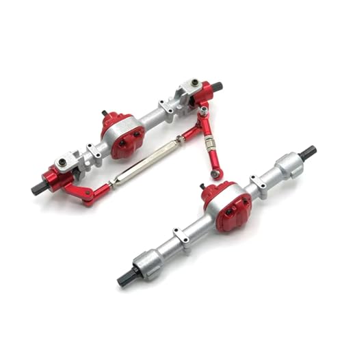 MGHGFYTAS RC Achse Set Kompatibel Mit MN D90 D91 D96 98 99S Fernbedienung Auto Metall Upgrade Modifizierte Teile Vorder- Und Hinterachse Montage(Silver) von MGHGFYTAS