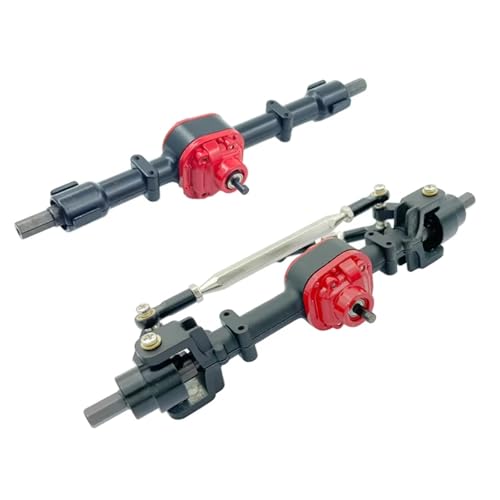 MGHGFYTAS RC Achse Set Kompatibel Mit MN D90 D91 D96 99S FJ45 1/12 RC-Auto-Upgrade-Teile Zubehör Metallgetriebe Vorne Hinten Brückenachsensatz(Black) von MGHGFYTAS