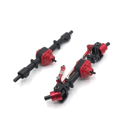 MGHGFYTAS RC Achse Set Kompatibel Mit MN D90 D91 D96 99S FJ45 1/12 RC-Auto-Upgrade-Teile Zubehör Metallgetriebe Vorne Hinten Brückenachsensatz(Black) von MGHGFYTAS