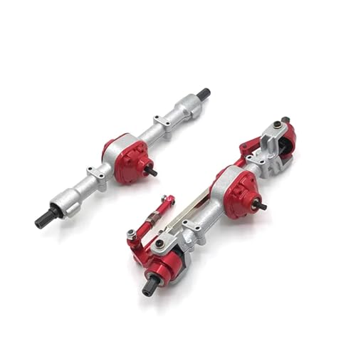 MGHGFYTAS RC Achse Set Kompatibel Mit MN D90 D91 D96 99S FJ45 1/12 RC-Auto-Upgrade-Teile Zubehör Metallgetriebe Vorne Hinten Brückenachsensatz(Silver) von MGHGFYTAS