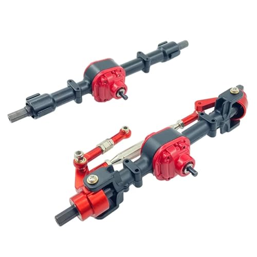 MGHGFYTAS RC Achse Set Kompatibel Mit MN D90 D91 D96 D99S MN90 MN96 MN99 Für MN99S FJ45 Metall-Vorder- Und Hinterachse, RC-Autoteile, Upgrade-Brückenbaugruppe(Black) von MGHGFYTAS