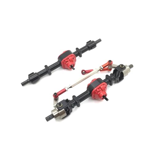 MGHGFYTAS RC Achse Set Kompatibel Mit MN D90 D91 D96 Für MN98 99S 1/12 RC-Autoteile, Metall-Upgrade, Stahlgetriebe, Vorder- Und Hinterachse(Black B) von MGHGFYTAS