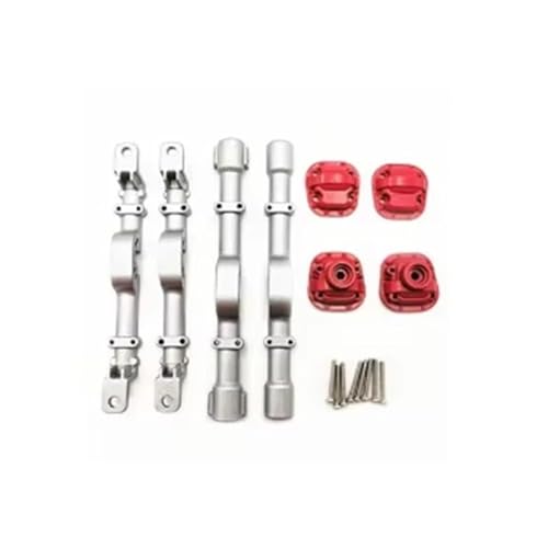 MGHGFYTAS RC Achse Set Kompatibel Mit MN D90 D91 D96 Für MN98 Für MN99S 1/12 Fernbedienungsauto-Upgrade-Teile Zubehör Metall-Upgrade Vorder- Und Hinterachse Gehäuse(Silver) von MGHGFYTAS