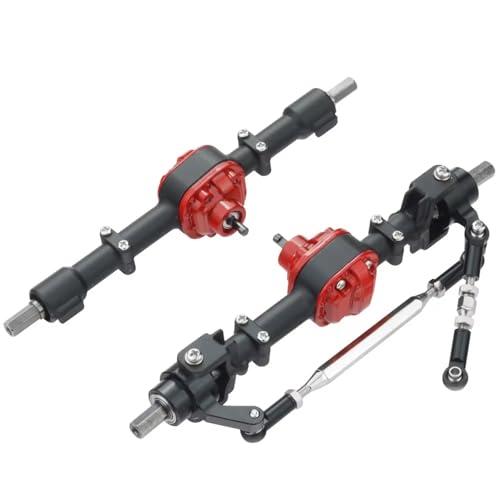MGHGFYTAS RC Achse Set Kompatibel Mit MN D90 FJ45 Für MN99s D91 D96 Für MN82 Für MN78 1/12 RC-Auto-Umbau-Upgrade-Teile Aus Metall, Vorder- Und Hinterachsensatz(Black,Front and Rear) von MGHGFYTAS