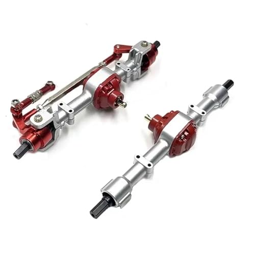 MGHGFYTAS RC Achse Set Kompatibel Mit MN Für MN78 D90 D91 99s 1/12 RC Crawler Auto LKW Für Buggy Zubehör Metall Upgrade Teile Vorder- Und Hinterachse Montage(Silver) von MGHGFYTAS