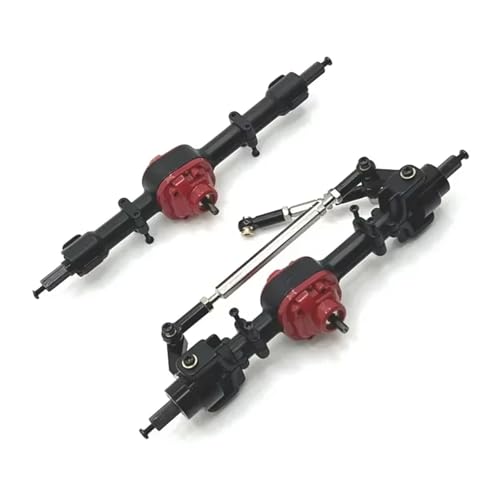 MGHGFYTAS RC Achse Set Kompatibel Mit MN Für MN82 LC79 Für MN78 1/12 RC-Autoteile, Upgrade-Metall-Vorder- Und Hinterachsbaugruppen(Black,Front and Rear) von MGHGFYTAS