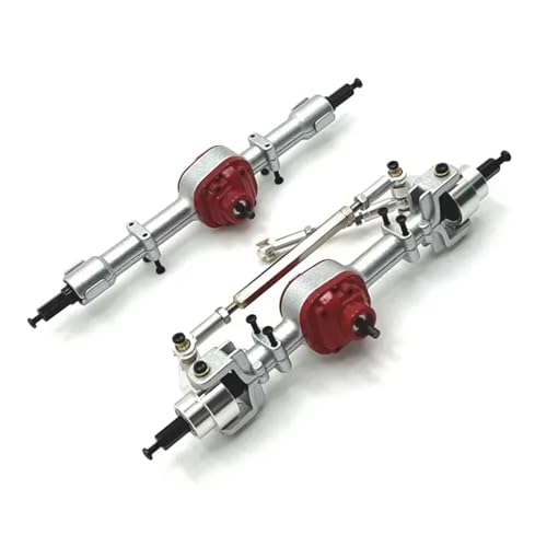 MGHGFYTAS RC Achse Set Kompatibel Mit MN Für MN82 LC79 Für MN78 1/12 RC-Autoteile, Upgrade-Metall-Vorder- Und Hinterachsbaugruppen(Silver,Front and Rear) von MGHGFYTAS