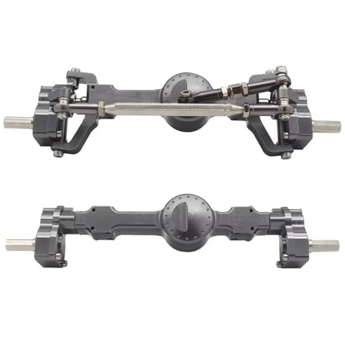 MGHGFYTAS RC Achse Set Kompatibel Mit MN Für MN99S Für MN98 D90 D91 D99 D99S MN90 1/12 RC-Auto-Upgrade CNC-Vollmetall-Vorder-Hinterportalachse Ersatzteile(Gray) von MGHGFYTAS