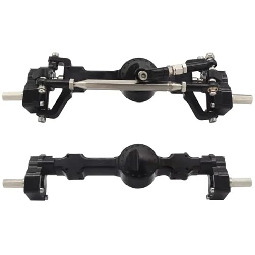 MGHGFYTAS RC Achse Set Kompatibel Mit MN Für MN99S Für MN98 D90 D91 D99 D99S MN90 1/12 RC-Auto-Upgrade-Teile Vollmetall-Vorder-Hinter-Portalachse(Black) von MGHGFYTAS
