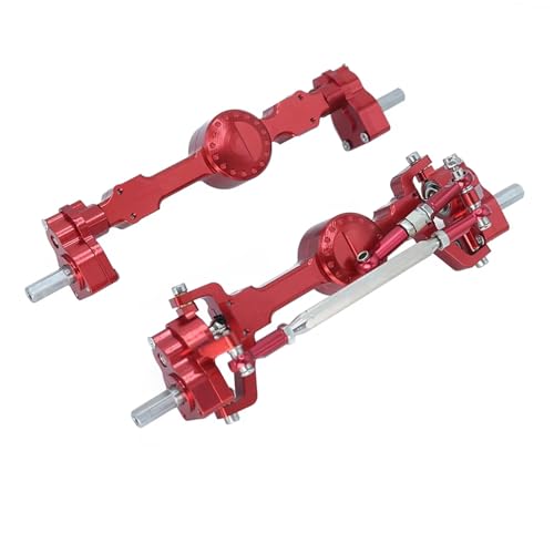 MGHGFYTAS RC Achse Set Kompatibel Mit MN Für MN99S MND90 D91 Für MN78 Für MN168 1/12 RC-Auto-Upgrade-Teile CNC-Metall-Portalachsensatz Vorne Und Hinten(Red) von MGHGFYTAS