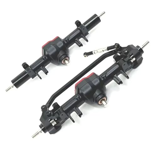MGHGFYTAS RC Achse Set Kompatibel Mit MN128 MN86 G500 1/12 Fernbedienung Auto Ersatzteile Metall Upgrade Vorder- Und Hinterachse Differential Montage(Black) von MGHGFYTAS
