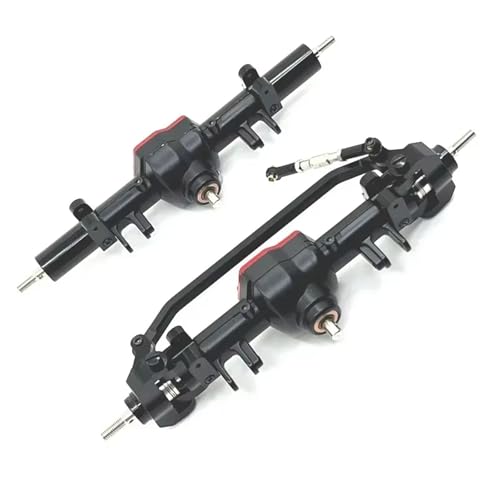 MGHGFYTAS RC Achse Set Kompatibel Mit MN128 MN86 G500 Fernbedienung Auto Ersatzteile, Metall-Upgrade, Vorder- Und Hinterachsen, Differential Montage(Black) von MGHGFYTAS