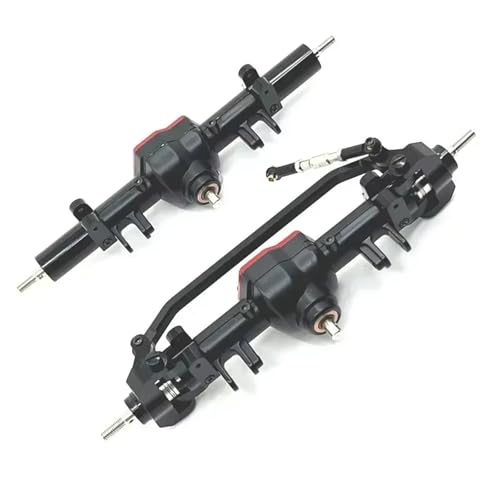 MGHGFYTAS RC Achse Set Kompatibel Mit MN128 MN86 G500 Fernbedienung Auto Ersatzteile, Metall-Upgrade, Vorder- Und Hinterachsen, Differential Montage(Black) von MGHGFYTAS