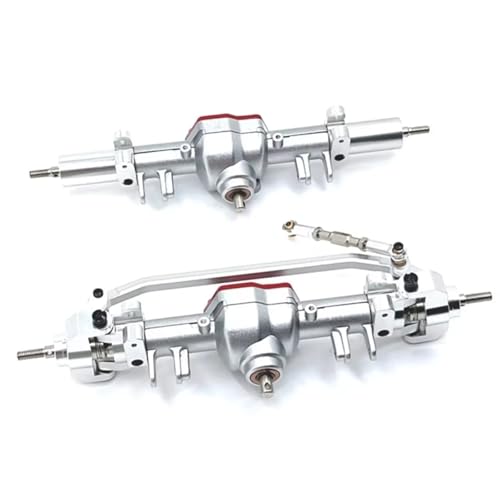 MGHGFYTAS RC Achse Set Kompatibel Mit MN128 MN86 MN86S MN86K MN86KS 1/12 RC Crawler Car Upgrade-Teile Metall Vorder- Und Hinterachsdifferential Komplettset(Silver,Front and Rear) von MGHGFYTAS