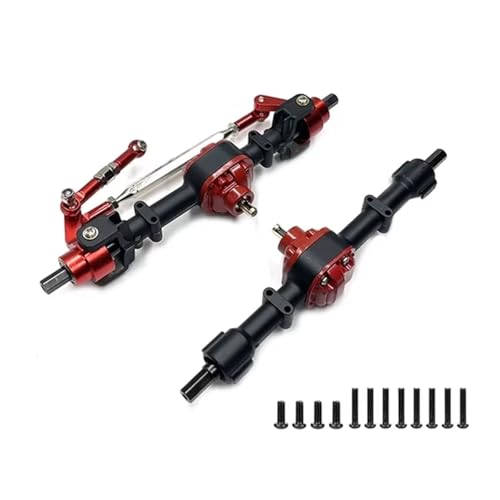 MGHGFYTAS RC Achse Set Kompatibel Mit MN78 Für MN82 1/12 RC-Auto-Upgrade-Teile, Vorder- Und Hinterachse Aus Metall Mit 3 Mm Bis 4 Mm Wellenhülsenzubehör(Black) von MGHGFYTAS