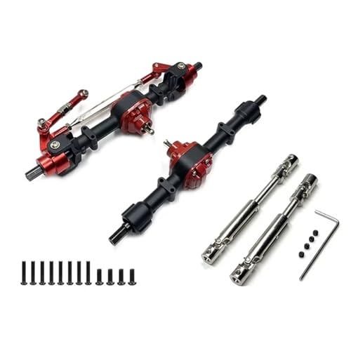 MGHGFYTAS RC Achse Set Kompatibel Mit MN78 Für MN82 1/12 RC-Auto-Upgrade-Teile, Vorder- Und Hinterachse Aus Metall Mit 3 Mm Bis 4 Mm Wellenhülsenzubehör(Black and CVD) von MGHGFYTAS