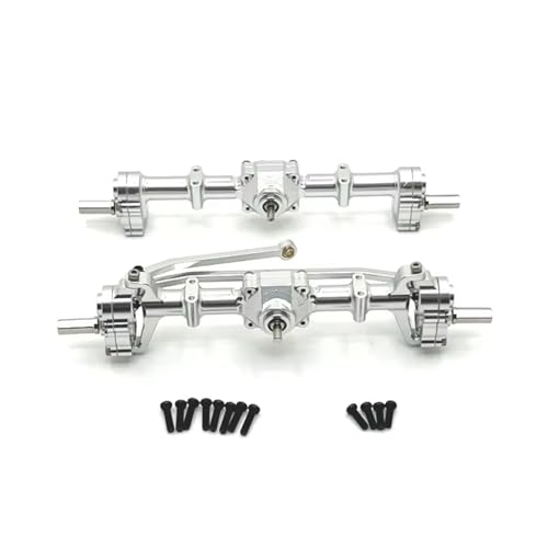 MGHGFYTAS RC Achse Set Kompatibel Mit MN82 LC79 Für MN78 D90 D91 D96 99S 1/12 RC-Auto-Upgrade-Teile, Metall-Vorder- Und Hinterportalachsen-Zubehör(Silver) von MGHGFYTAS
