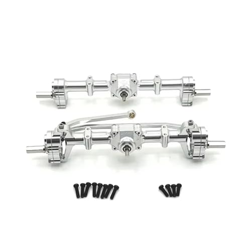 MGHGFYTAS RC Achse Set Kompatibel Mit MN82 LC79 Für MN78 D90 D91 D96 99S 1/12 RC-Auto-Upgrade-Teile, Metall-Vorder- Und Hinterportalachsen-Zubehör(Silver) von MGHGFYTAS