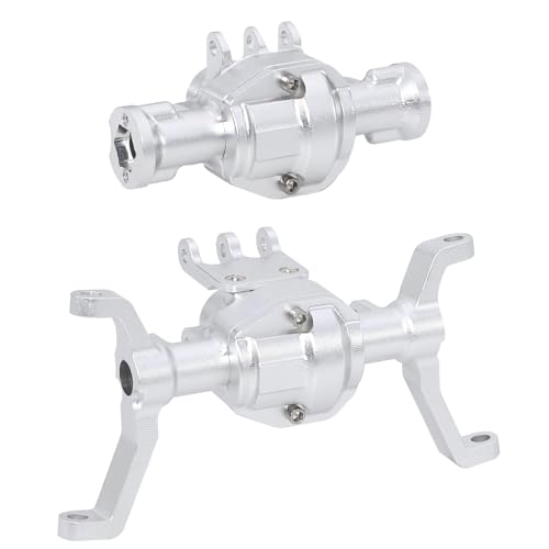 MGHGFYTAS RC Achse Set Kompatibel Mit RedCat Für Ascent-18 1/18 RC Crawler Upgrade-Teil CNC-Aluminium-Portalachsengehäuse-Set Vorne Und Hinten(Silver,Front and Rear) von MGHGFYTAS