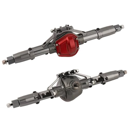 MGHGFYTAS RC Achse Set Kompatibel Mit SCX10 90046 90047 1/10 RC-Auto-Upgrade-Teile Für Kletterautos, Vorder- Und Hinterachse Aus Aluminiumlegierung(Gray) von MGHGFYTAS