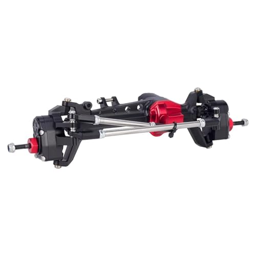 MGHGFYTAS RC Achse Set Kompatibel Mit SCX10 III AR45P 1/10 RC-Auto-Crawler CNC-Aluminiumlegierung Vorne Hinten Portalachse Upgrade-Teile(Black,Front) von MGHGFYTAS