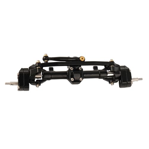 MGHGFYTAS RC Achse Set Kompatibel Mit Scx24 C01 Für Pickup Truck 90081 AXI00005 AX24 1/24 RC Auto Vordertürbrücke Vorderachswellen-Montagesatz(Black) von MGHGFYTAS