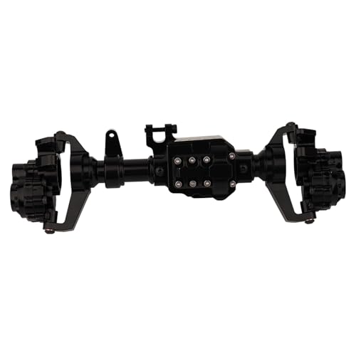 MGHGFYTAS RC Achse Set Kompatibel Mit TRX-4 Für Defender Für Bronco G500 1/10 RC Crawler Upgrade-Teile Aluminium-Portal Vorne Mitte Hinterachse Gehäuse(Black,Front) von MGHGFYTAS