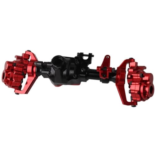MGHGFYTAS RC Achse Set Kompatibel Mit TRX-4 Für TRX6 1/10 RC Crawler Car Achsen Upgrade-Teile Aluminium-Portalachsengehäuse Vorne Und Hinten(Red,Front) von MGHGFYTAS