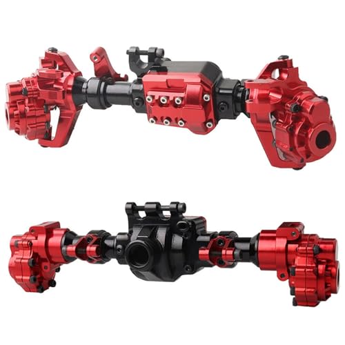 MGHGFYTAS RC Achse Set Kompatibel Mit TRX-4 Für TRX6 1/10 RC Crawler Car Achsen Upgrade-Teile Aluminium-Portalachsengehäuse Vorne Und Hinten(Red,Front and Rear) von MGHGFYTAS
