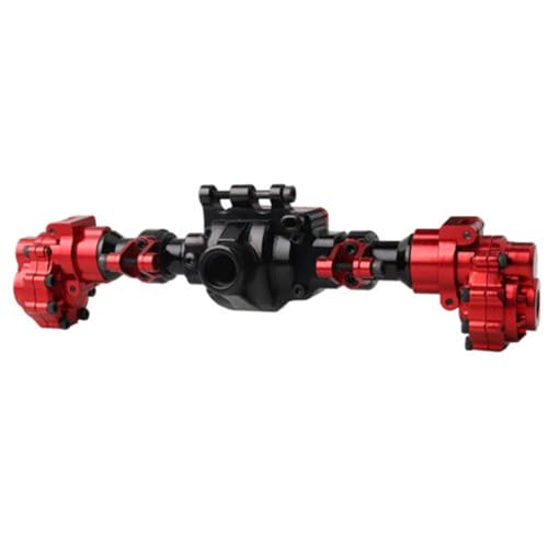MGHGFYTAS RC Achse Set Kompatibel Mit TRX-4 Für TRX6 1/10 RC Crawler Car Achsen Upgrade-Teile Aluminium-Portalachsengehäuse Vorne Und Hinten(Red,Rear) von MGHGFYTAS