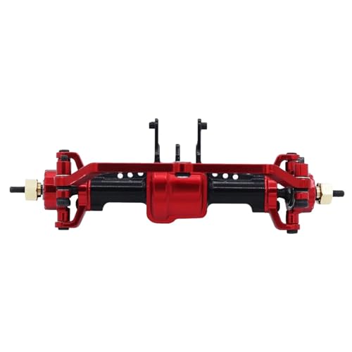 MGHGFYTAS RC Achse Set Kompatibel Mit TRX-4M 1/18 RC Crawler Auto Ersatz Upgrade Teile Zubehör Aluminium Legierung Vordere Hinterachse Set(Red,Front) von MGHGFYTAS