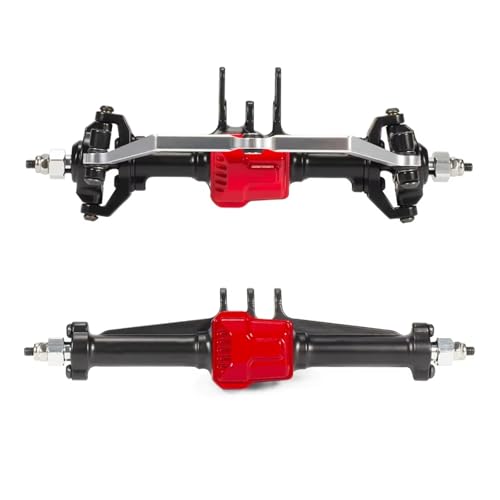 MGHGFYTAS RC Achse Set Kompatibel Mit TRX4M Für Bronco Für Defender K10 1/18 RC Crawler Car Upgrade-Teile Hochleistungs-Aluminiumlegierung Vorder- Und Hinterachsen-Set(Black) von MGHGFYTAS