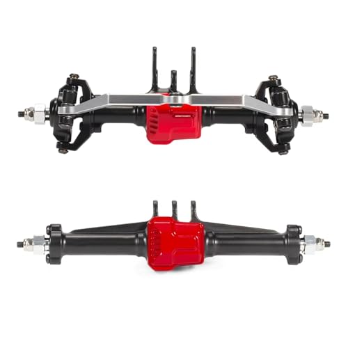 MGHGFYTAS RC Achse Set Kompatibel Mit TRX4M Für Defender Für Bronco K10 1/18 RC-Auto-Crawler Für Chassis-Upgrade-Teile, 1 Satz Vorder- Und Hinterachsen(Black) von MGHGFYTAS