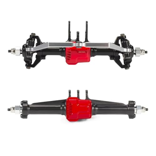 MGHGFYTAS RC Achse Set Kompatibel Mit TRX4M Für Defender Für Bronco K10 1/18 RC Crawler Auto-Upgrade-Teile, 1 Satz Aluminiumlegierung Vorne Und Hinten, Komplette Achsen(Black) von MGHGFYTAS